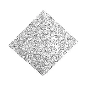 Dotwork Halftone low poly style geometrical object Illustrazione stock