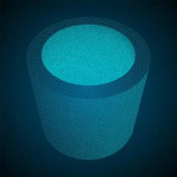 Dotwork Halftone low poly style geometrical object イラスト素材