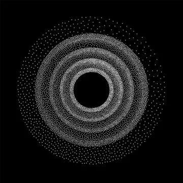 Dotwork Halftone low poly style geometrical object Illustrazione stock