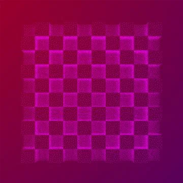 Dotwork Halftone low poly style geometrical boxes イラスト素材