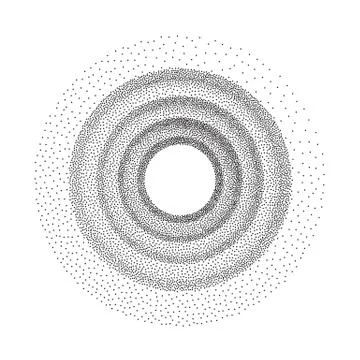 Dotwork Halftone low poly style geometrical object Illustrazione stock