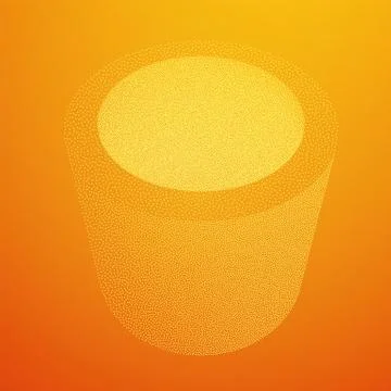 Dotwork Halftone low poly style geometrical object イラスト素材