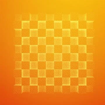 Dotwork Halftone low poly style geometrical boxes イラスト素材