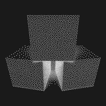 Dotwork Halftone Vector Boxes. 스톡 일러스트