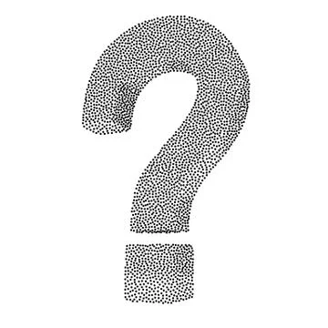 Dotwork Halftone Vector Question Mark Stock Illustration