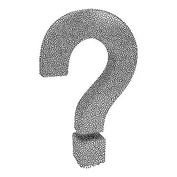 Dotwork Halftone Vector Question Mark Stock Illustration