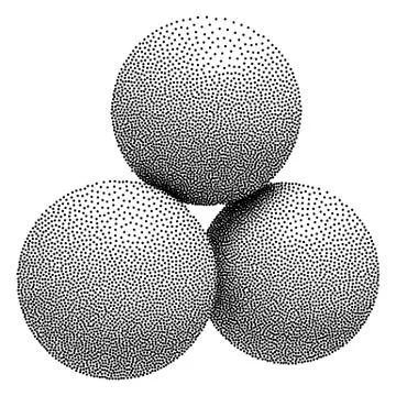 Dotwork Halftone Vector Spheres Stock Illustration