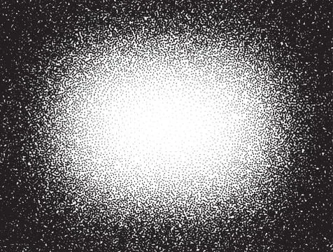 Dotwork pattern background. Black noise stipple dots. Dotted vector Stockillustratie