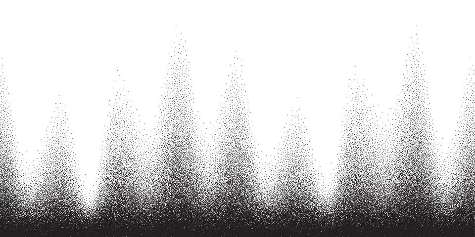 Dotwork pattern background. Black noise stipple dots. Dotted vector Stock Illustration