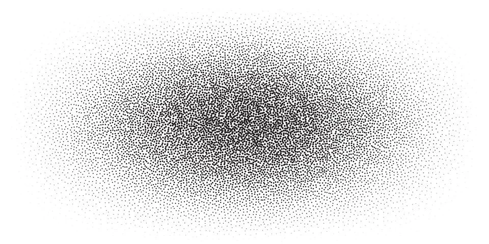 Dotwork spot pattern background. Black noise stipple dots. Dotted vector Stock Illustration