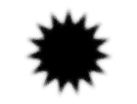 Dotwork star pattern background. Black noise stipple dots. Dotted vector Stock Illustration