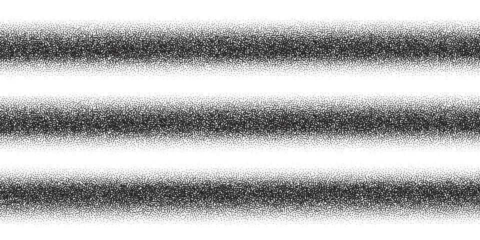 Dotwork stripes pattern background. Black noise stipple dots. Dotted vector Stock Illustration