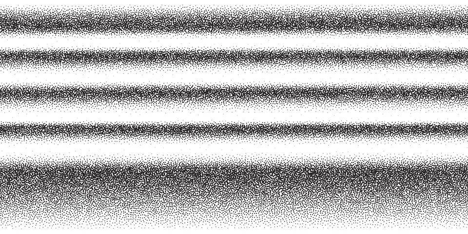 Dotwork stripes pattern background. Black noise stipple dots. Dotted vector Stock Illustration