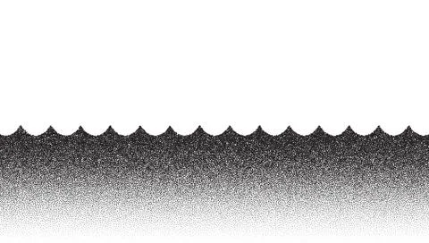 Dotwork wave pattern background. Black noise stipple dots. Dotted vector 스톡 일러스트