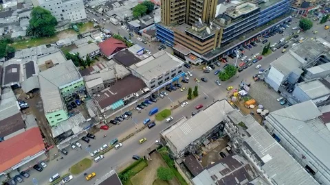 Douala akwa traffic Vídeos de archivo 107081219