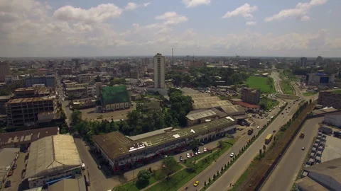 Douala Cameroon. Drone shot Stock Footage 255822381