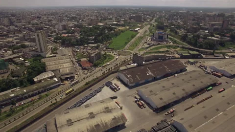 Douala Cameroon. Drone view. N3 Stock Footage 255833596