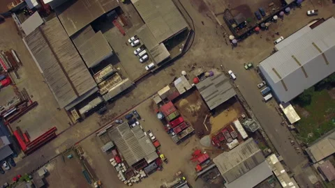 Douala Cameroon. Port infrastructure. Drone view. Stock Footage 255833126