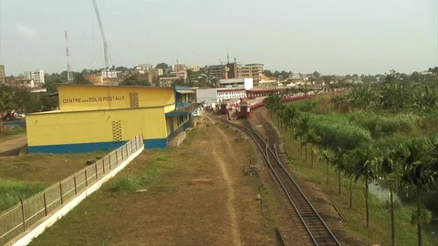 Douala, gare centrale Stock Footage 80839806
