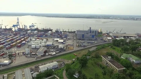 Douala' port containers Stock Footage 81312700