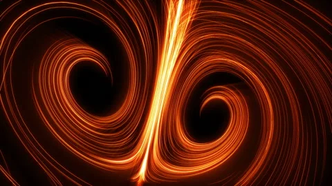 DoubeSpiral-Orange Stock Footage 153487780