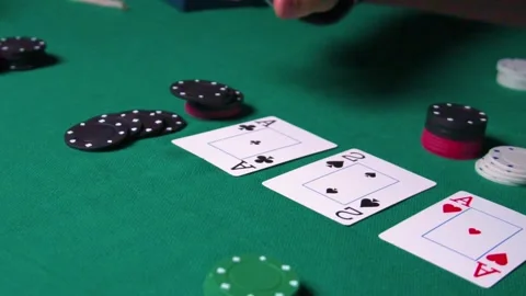 Double Ace on the table 스톡 동영상 134703623