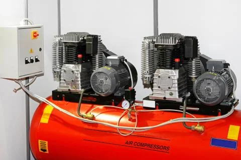 Double air compressor Stock Photos
