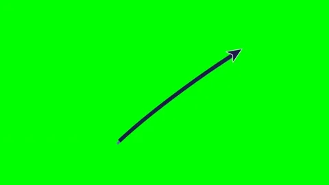 Double arc highlight swash arrow bottom right green screen Stock Footage 344648434