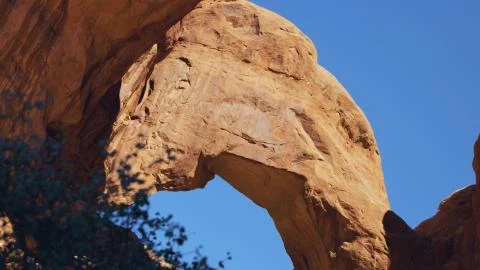 Double Arch Rock Formation Arches National Park Stock Photos