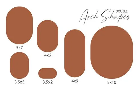 Double Arch Shape template, Arch Wedding invitations, laser cut invitation, m Stock Illustration