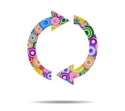 Double arrow circles icon vector Stock Illustration