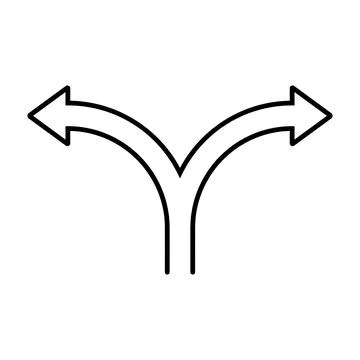 Double arrow icon design in linear style. Vector. Stock Illustration