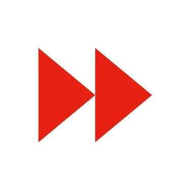 Double arrow, navigation, next, direction flat style isolated icon Stock Illustration