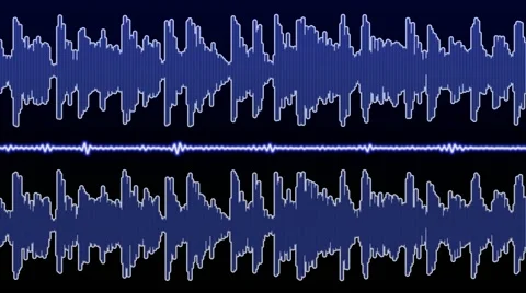 Double audio waveform (equalizer - 60 seconds) 库存影片 49480215