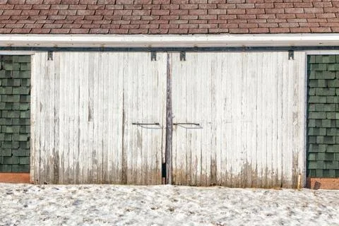 Double barn doors Stock Photos