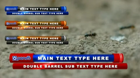 Double Barrel Lower Third 스톡 After Effects