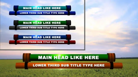 Double Barrel Lower Third Version 2 스톡 After Effects