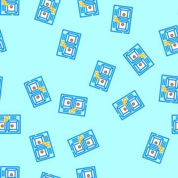 Double basin sink vector seamless pattern Stock Illustration