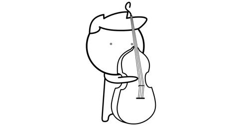 Double bass Stock Footage 321357174