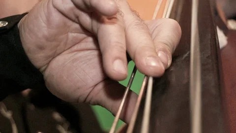 A Double Bass Slomo String Stock Footage 128047360