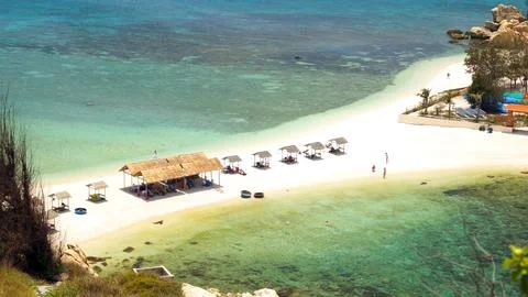 Double beach. 스톡 사진