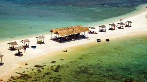 Double beach. Foto stock