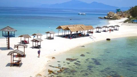 Double beach. Stock Photos