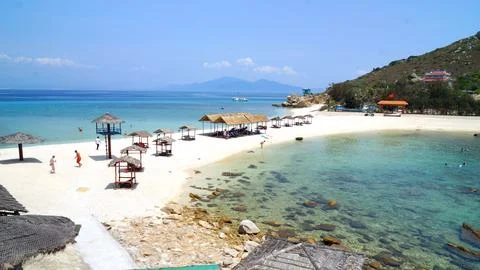 Double beach. Stock Photos