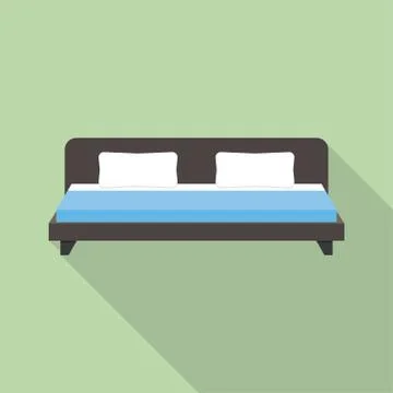 Double bed icon Stock Illustration