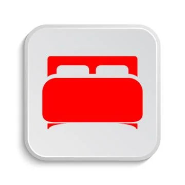 Double bed icon. Internet button on white background.. Stock Illustration