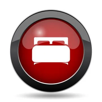 Double bed icon. Internet button on white background.. Stock Illustration