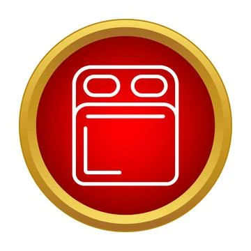 Double bed icon symbolizing hotel accommodation and comfort イラスト素材