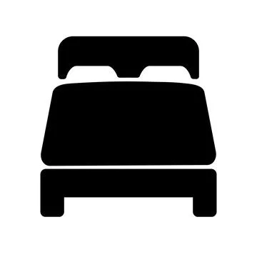 Double bed icon. Vector illustration Stock Illustration