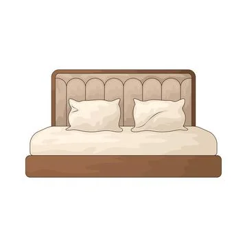 Double Bed illustration Ilustración de archivo